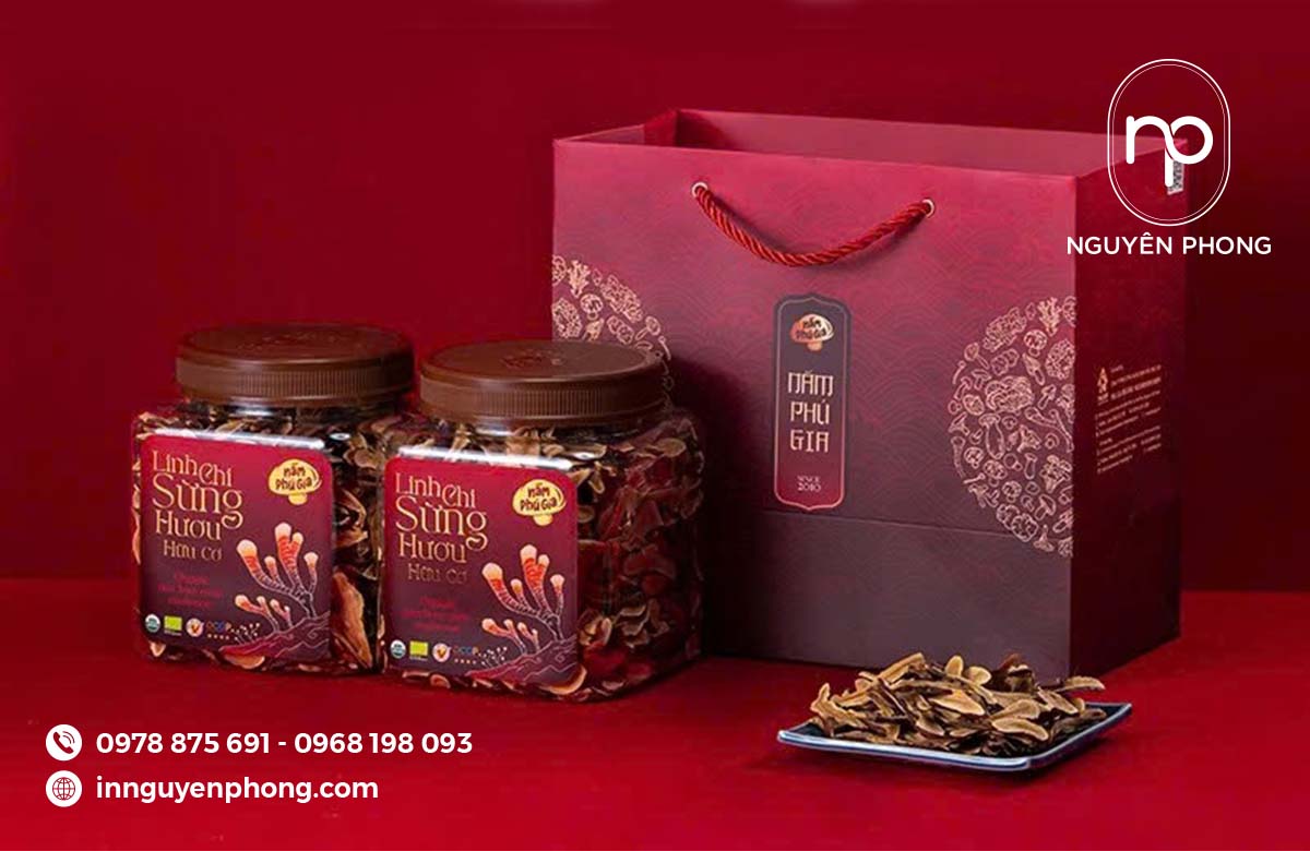 Mẫu túi giấy đựng nấm Phú Gia